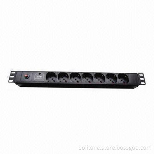 PDU, Italy Plug Socket, 7-way, 16A, 19-inch Network Cabinet, Size 1U